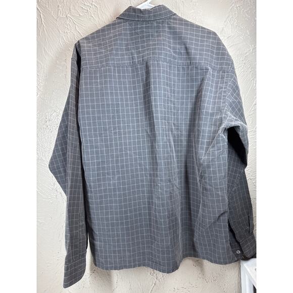 Tommy By Tommy Hilfiger Men's Gray Long Sleeve Button Up Check Size Large - Picture 2 of 5
